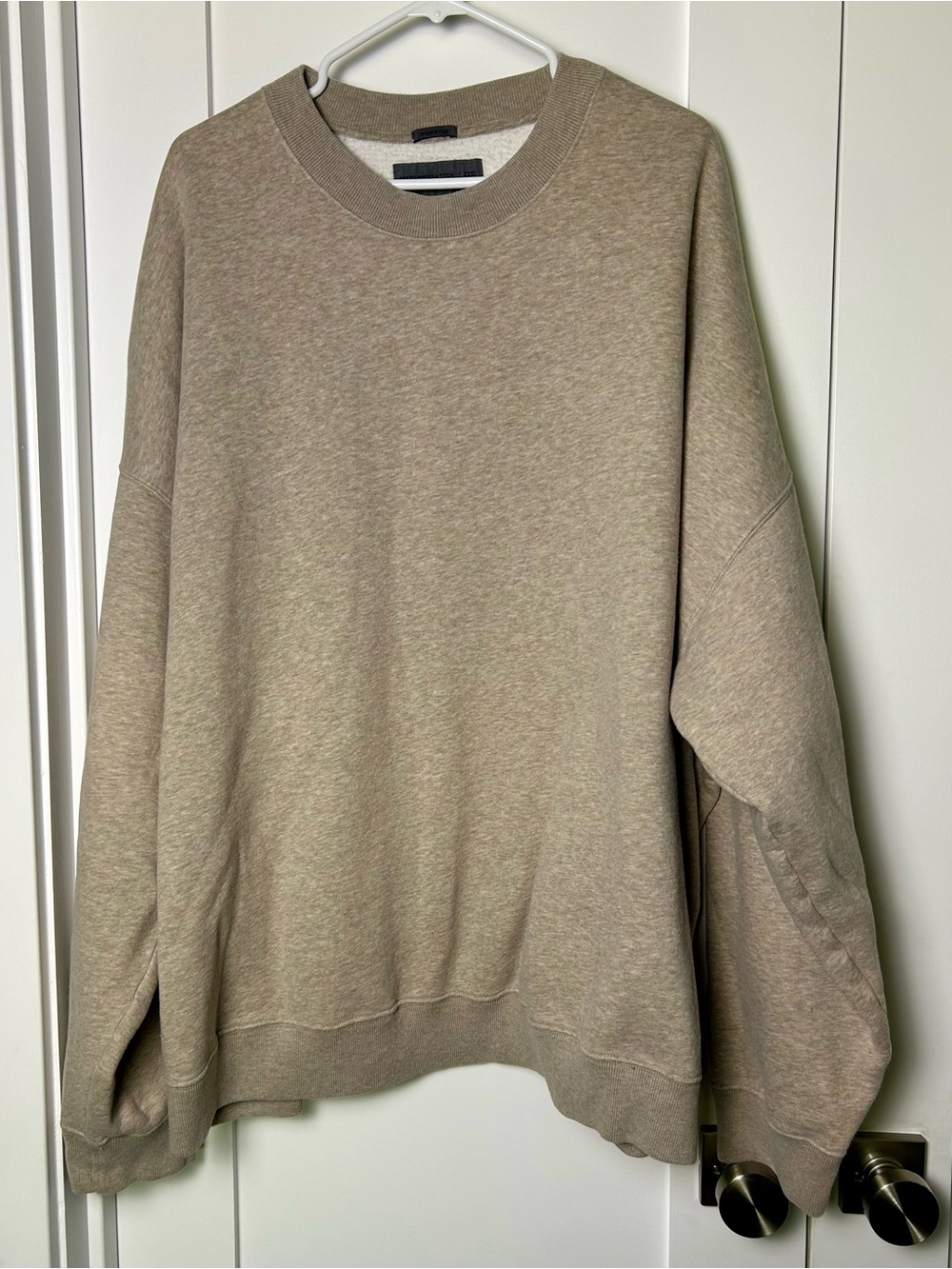 Abercrombie Soft A&F Essentials Oversized Crewneck Sweatshirt XXXL Taupe